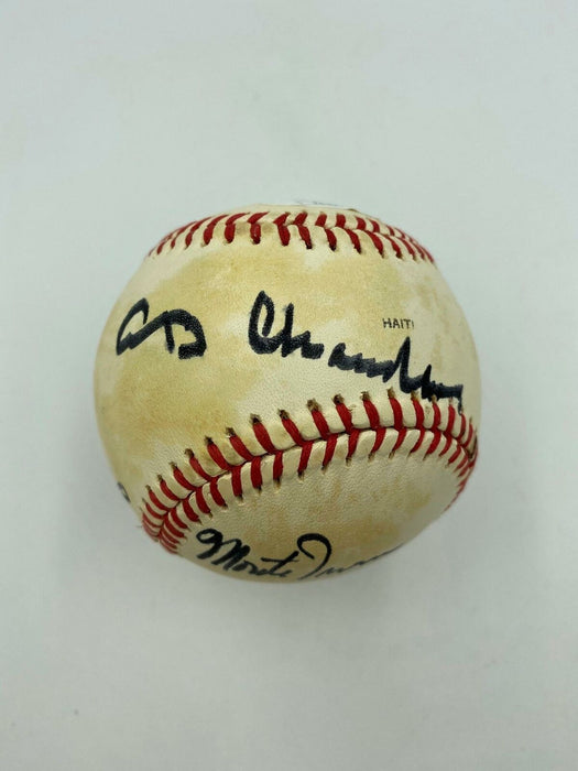 Billy Herman Johnny Mize Monte Irvin Signed 1980 All Star Game Baseball JSA COA