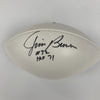 Jim Brown #32 Hall Of Fame 1971 Signed Vintage Wilson NFL Game Football Beckett