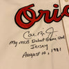 Cal Ripken Jr. 1981 Rookie MLB Debut Signed Game Used Jersey Mears 10 Ripken LOA