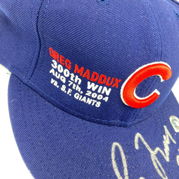 Greg Maddux 300th Win Signed Authentic Chicago Cubs Hat MLB Authentic Hologram