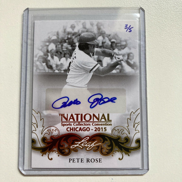 2015 Leaf National Convention Pete Rose Auto #3/5 Signed Baseball Card