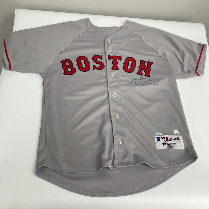 Jim Rice Signed Authentic Russell Boston Red Sox Jersey MLB & Tristar Certified