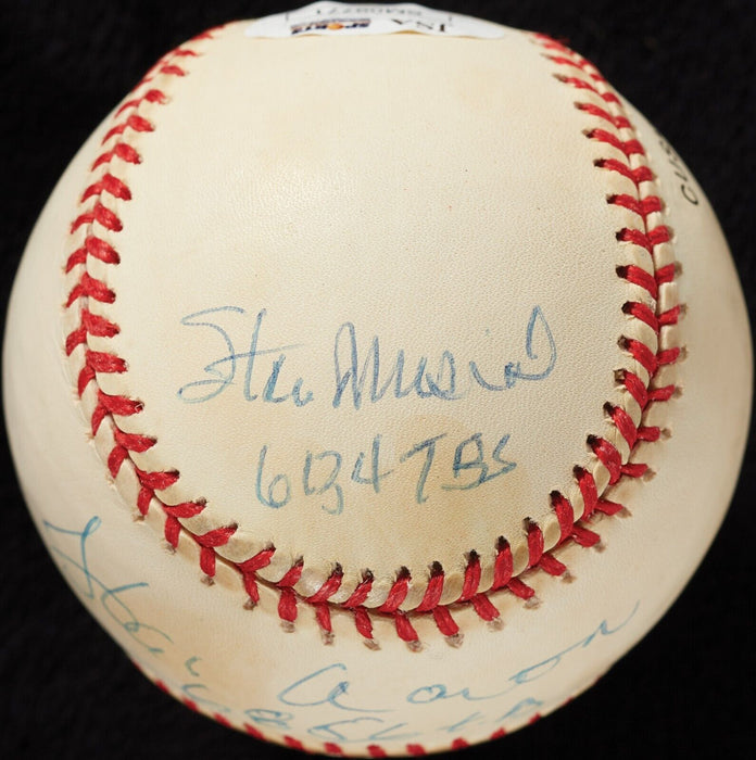 Willie Mays, Hank Aaron & Stan Musial Total Baseball Signed Baseball JSA COA