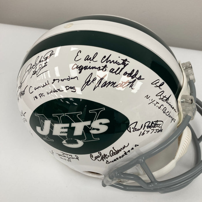 1969 New York Jets Super Bowl Champs Team Signed Authentic Game Helmet Steiner