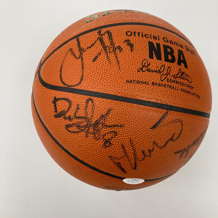 1997-98 Chicago Bulls NBA Champs Team Signed Game Basketball The Last Dance JSA