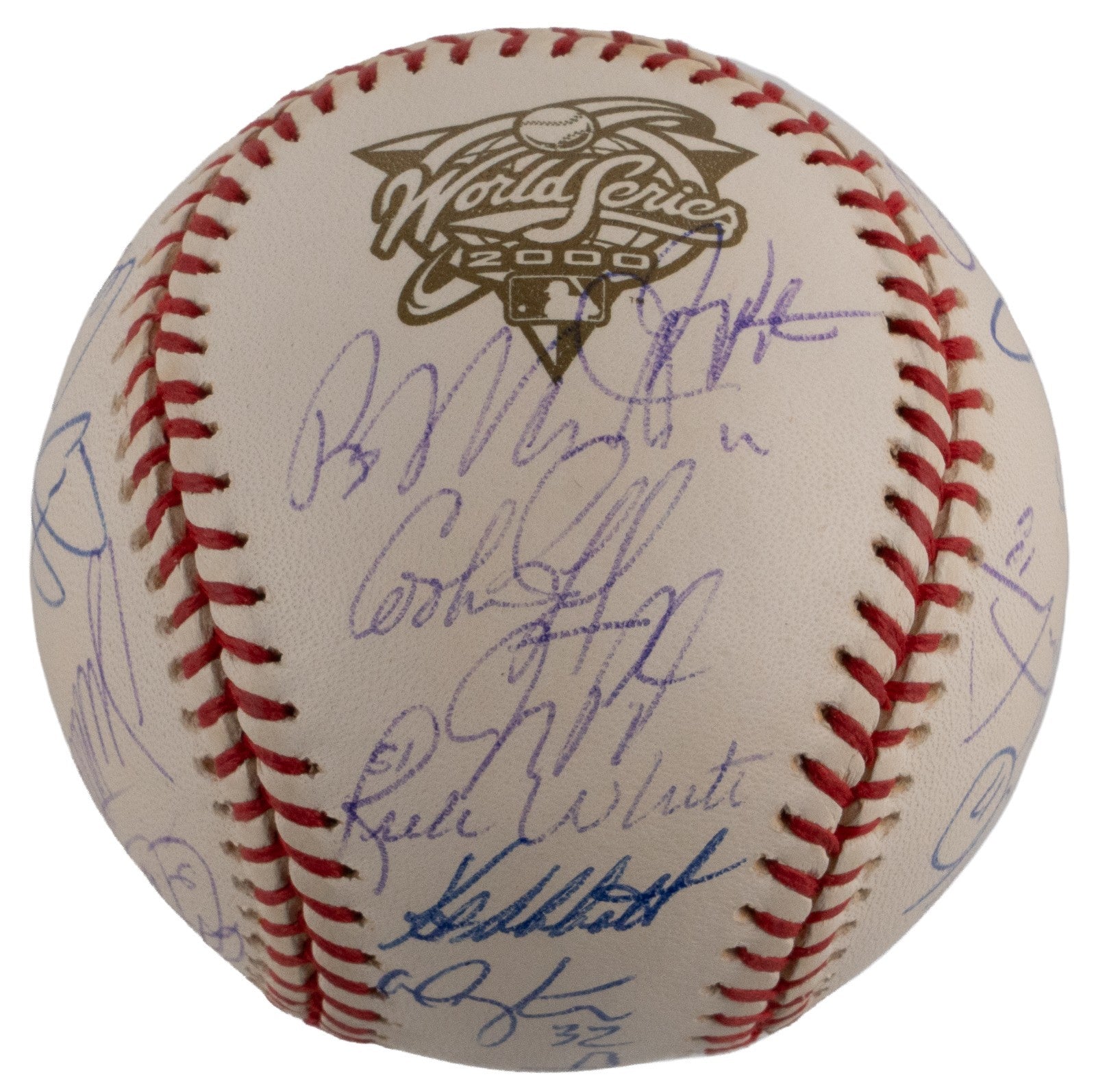 2000 New York Mets NL Champs Team Signed World Series Baseball PSA DNA COA