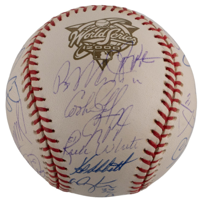 2000 New York Mets NL Champs Team Signed World Series Baseball PSA DNA COA