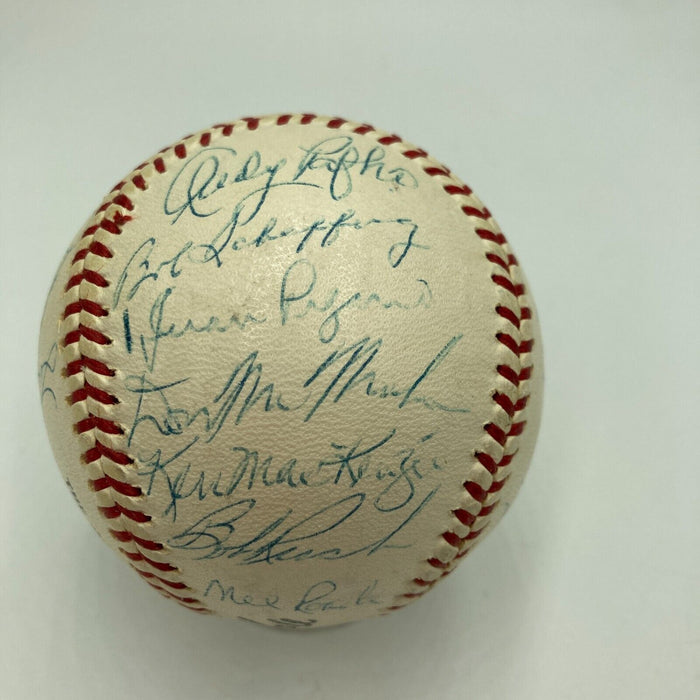 Beautiful Hank Aaron 1960 Milwaukee Braves Team Signed Baseball With COA