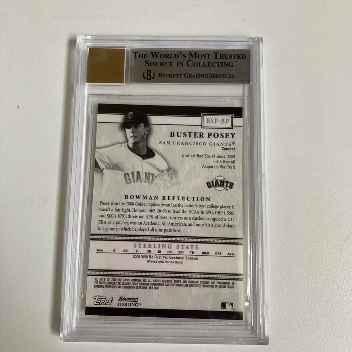 2008 Bowman Sterling Buster Posey Auto Rookie RC BGS 9 Mint 10 Auto