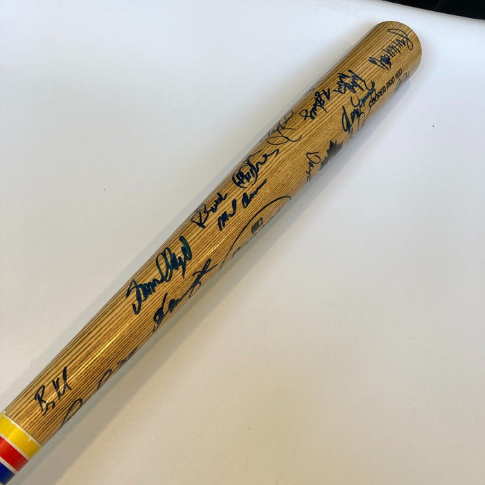 Roy Halladay Rookie 1999 Toronto Blue Jays Team Signed Baseball Bat JSA COA