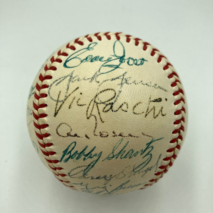 1952 All Star Game Team Signed Baseball Satchel Paige Mickey Mantle JSA COA