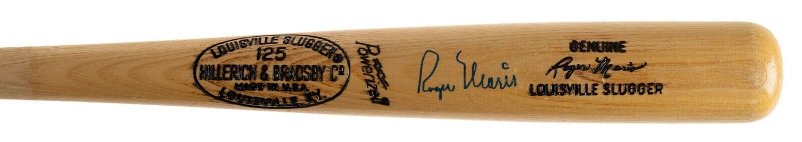 Beautiful Roger Maris Signed Louisville Slugger Game Model Baseball Bat JSA COA