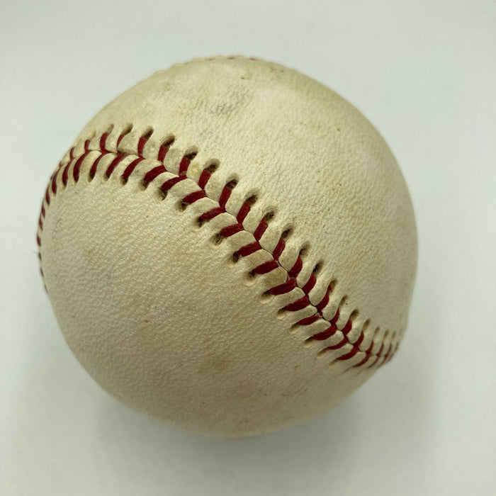 Vintage 1960's Hank Aaron Playing Days Signed National League Baseball JSA COA