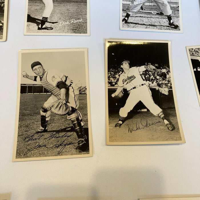 Lot Of (21) 1950's Cleveland Indians Signed Autographed Vintage Photos