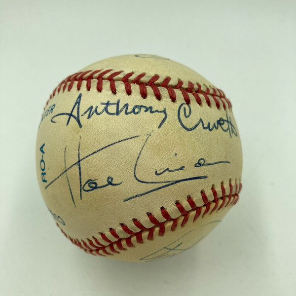 Tony Randall Petula Clark, Hal Linden, Anthony Crivello Signed Baseball JSA COA