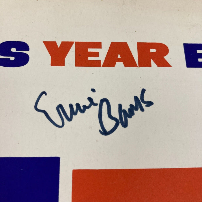 Ernie Banks Signed 1956 Chicago Cubs Yearbook JSA COA