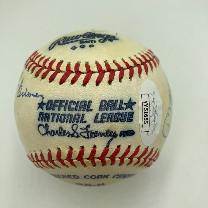 1970's HOF Multi Signed Baseball George Kelly Red Ruffing Stan Musial JSA