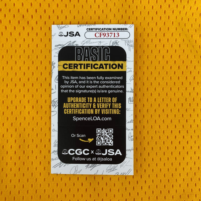 Magic Johnson Signed Pro Cut 1992-93 Los Angeles Lakers Jersey With JSA COA