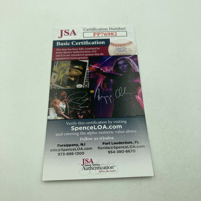 Jim Mora Signed Official National League Baseball JSA COA NFL Saints Colts