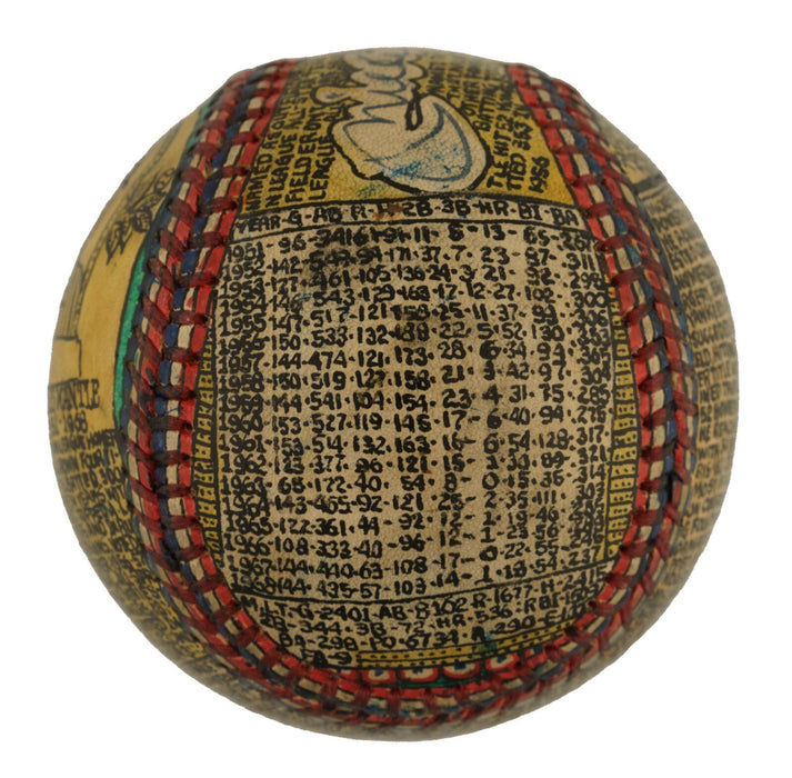 Beautiful Mickey Mantle Hand Painted George Sosnak Folk Art Baseball 1/1 Signed