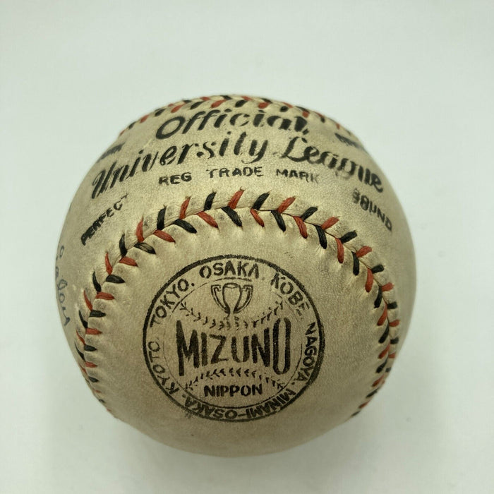 Ernest C. Quigley Single Signed 1928 Tour Of Japan Baseball JSA COA RARE