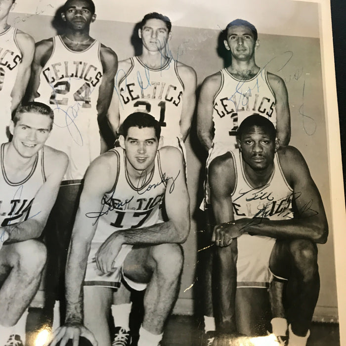 1958-59 Boston Celtics NBA Champs Team Signed Photo Bill Russell JSA COA
