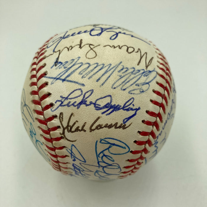 Willie Mays Hank Aaron Hall Of Fame Multi Signed Baseball JSA COA