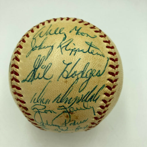 1959 Los Angeles Dodgers World Series Champs Team Signed Baseball Koufax JSA COA