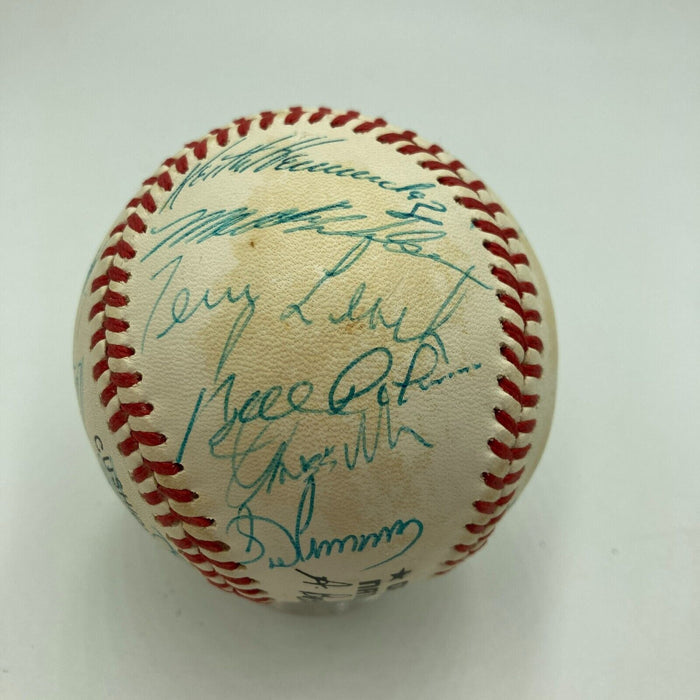 1987 New York Mets Team Signed National League Baseball Gary Carter JSA COA