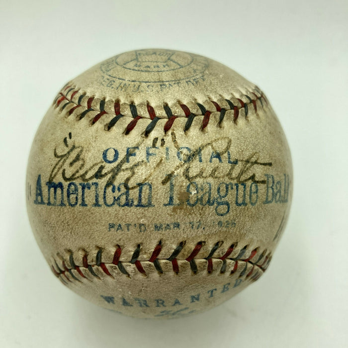 The Finest Babe Ruth Ty Cobb Walter Johnson 1925 HOF Signed Baseball PSA DNA