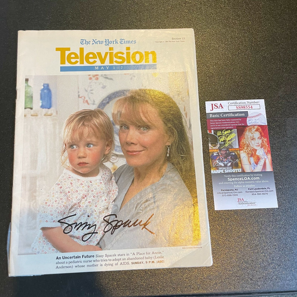 Sissy Spacek Signed Autographed New York Times Magazine With JSA COA