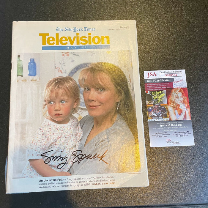 Sissy Spacek Signed Autographed New York Times Magazine With JSA COA