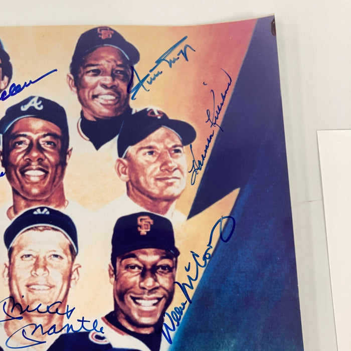 500 Home Run Club Signed 11x14 Photo Mickey Mantle Ted Williams Beckett COA