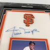 Beautiful Willie Mays Signed Framed Plexiglass Display JSA Certified