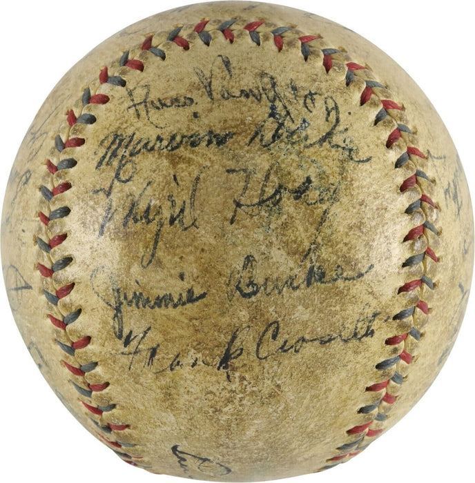 Babe Ruth & Lou Gehrig 1934 NY Yankees World Series Champs Signed Baseball JSA