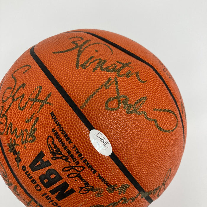 1993-94 Houston Rockets NBA Champs Team Signed Official Game Basketball JSA COA