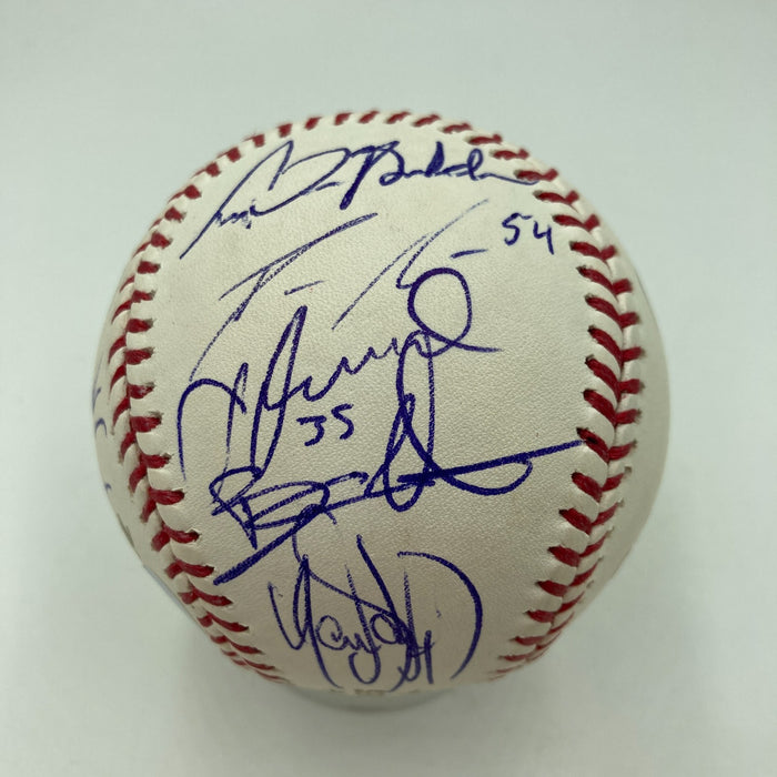 2017 Cleveland Indians Team Signed Official World Series Baseball JSA COA