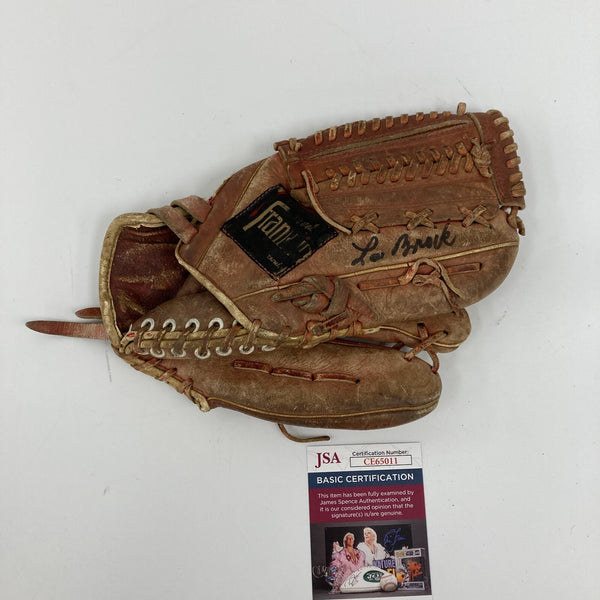 Lou Brock Signed 1960's Franklin Game Model Baseball Glove JSA COA
