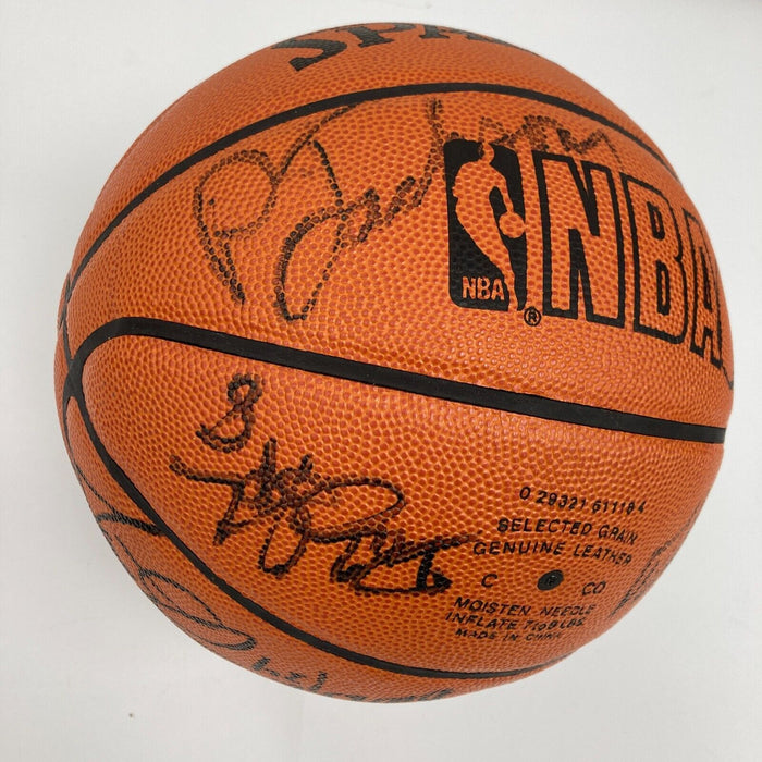 1997-98 Chicago Bulls NBA Champs Team Signed Game Basketball The Last Dance JSA