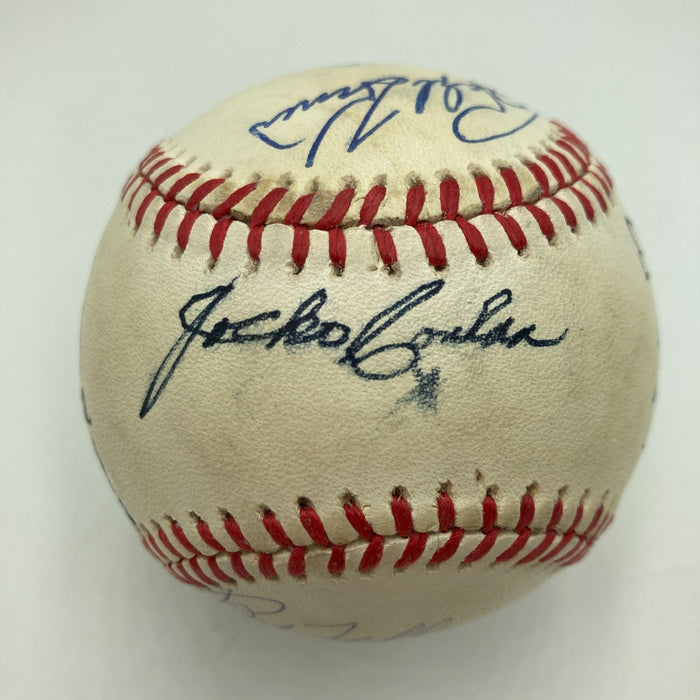 1970's HOF Multi Signed Baseball Freddie Lindstrom Earl Averill Grimes JSA