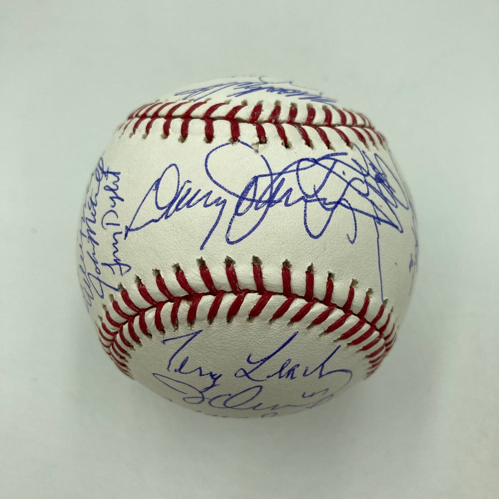 1986 New York Mets World Series Champs Team Signed MLB Baseball JSA COA