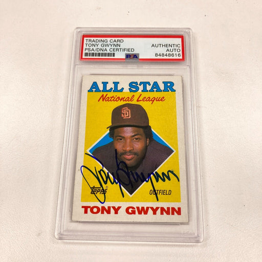 1988 Topps Tony Gwynn Signed All Star Baseball Card PSA DNA