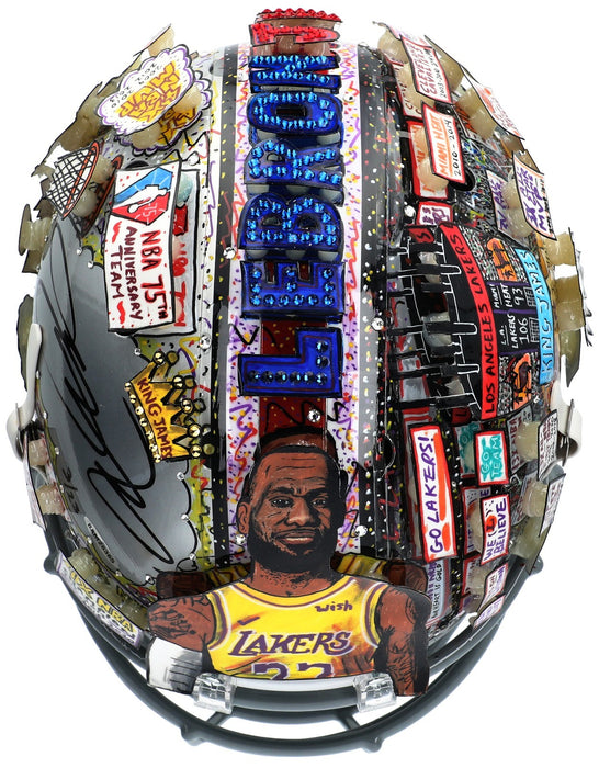 Lebron James Signed Charles Fazzino Pop Art Ohio Helmet UDA Upper Deck Fanatics