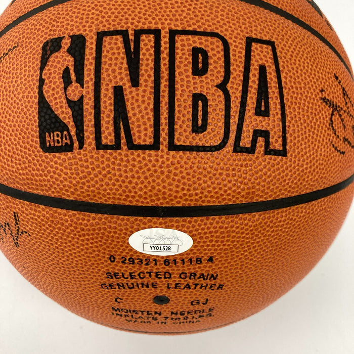 2006-07 San Antonio Spurs Champions Team Signed Basketball Tim Duncan JSA COA