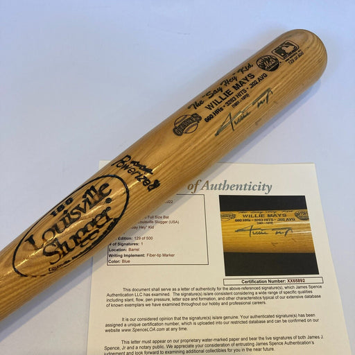 Willie Mays Signed "The Say Hey Kid" Commemorative Baseball Bat JSA COA