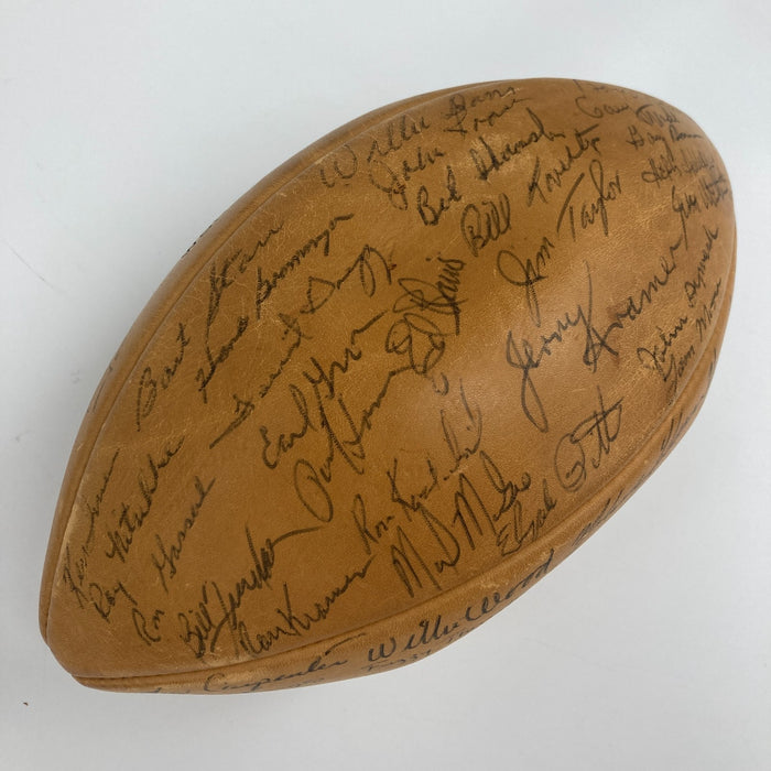 1962 Green Bay Packers NFL Champs Team Signed Football JSA COA