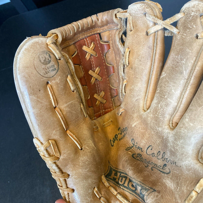 Jim Colborn Signed 1960's Game Model Baseball Glove 1969 Chicago Cubs JSA COA