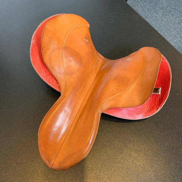 Legendary Horse Racing Jockeys Multi Signed Full Size Saddle 18 Sigs JSA COA