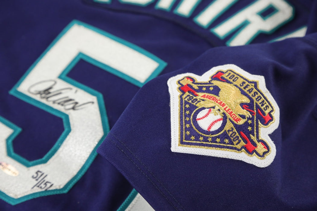 Ichiro Suzuki Rookie Signed 2001 Seattle Mariners Authentic Jersey UDA & PSA DNA