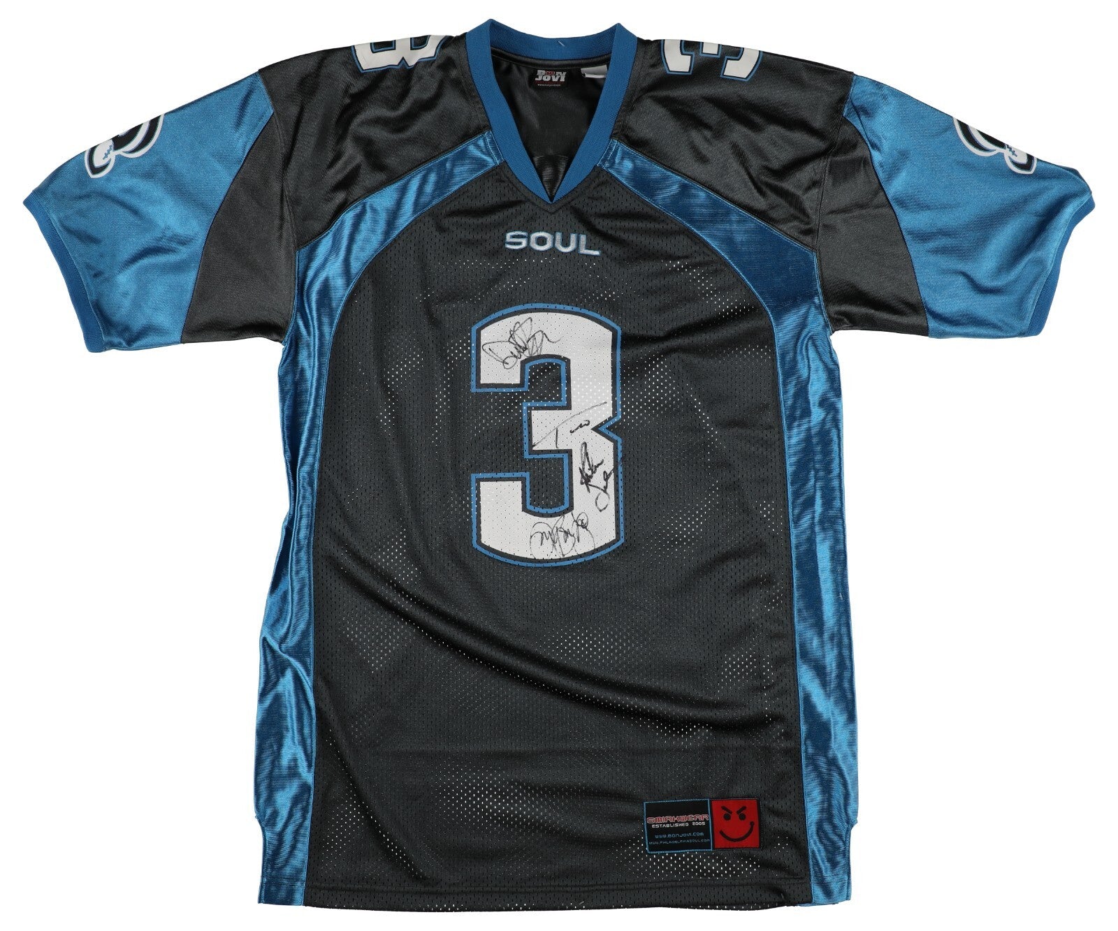 Rare Jon Bon Jovi & Band Signed Philadelphia Soul Football Jersey Beckett COA